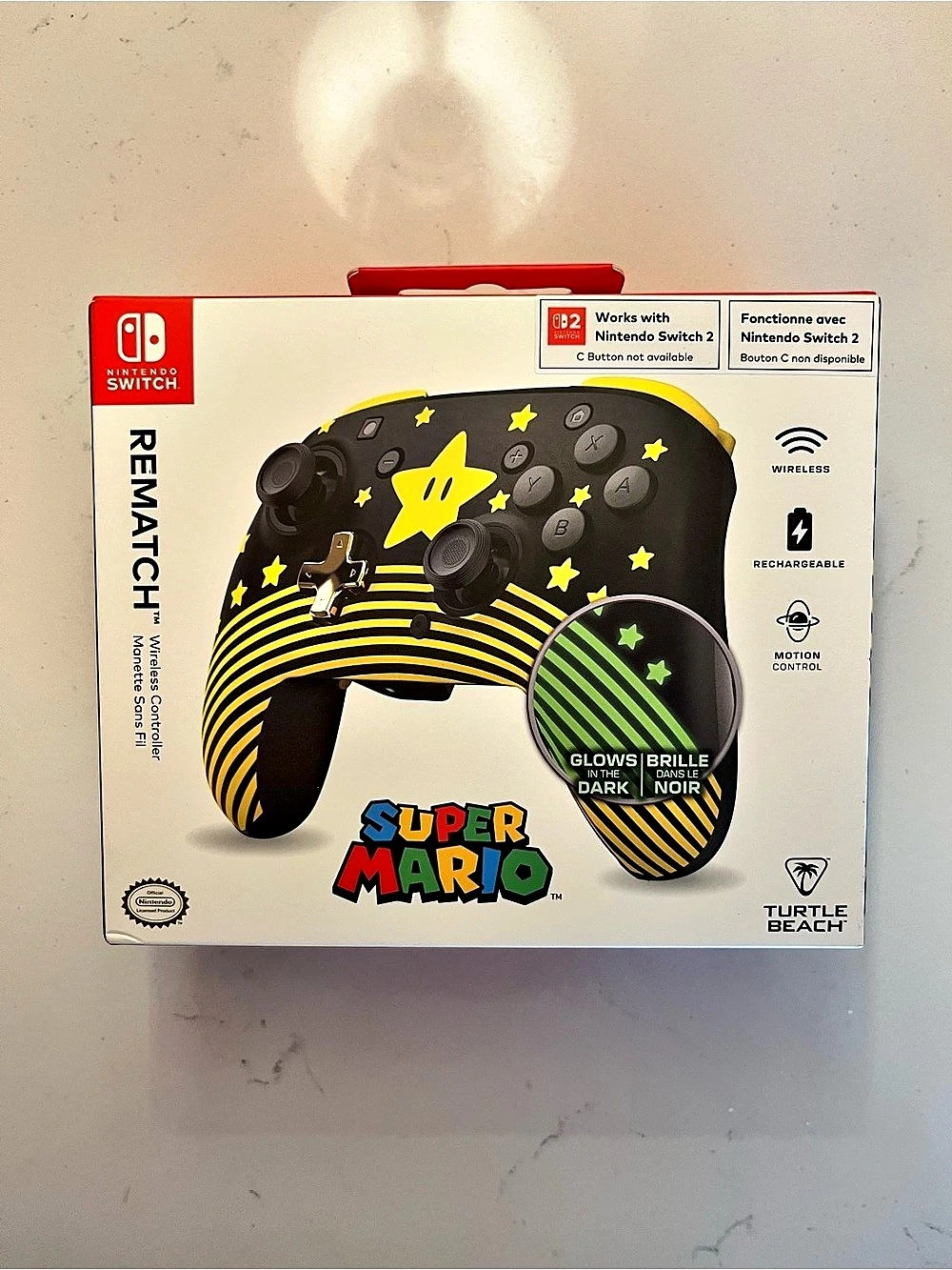 Nintendo Super Mario Star REMATCH Wireless Controller Black & Yellow Controller